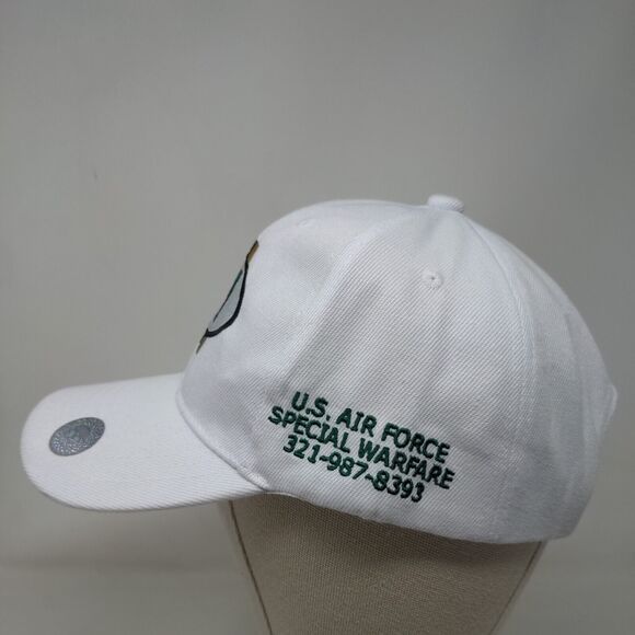M Logo US Air Force Special Warfare Strapback Hat White OSFM Embroidered - Picture 3 of 8